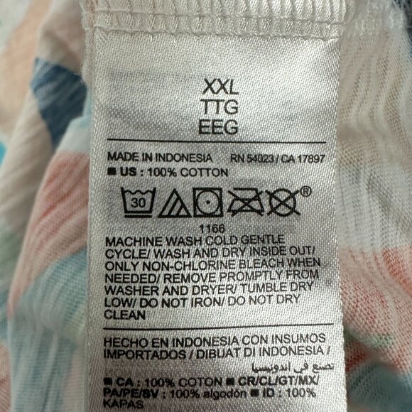 Old Navy Everywear XXL Short Sleeve Crewneck T-Shirt Pink Multicolor Floral - Picture 4 of 5